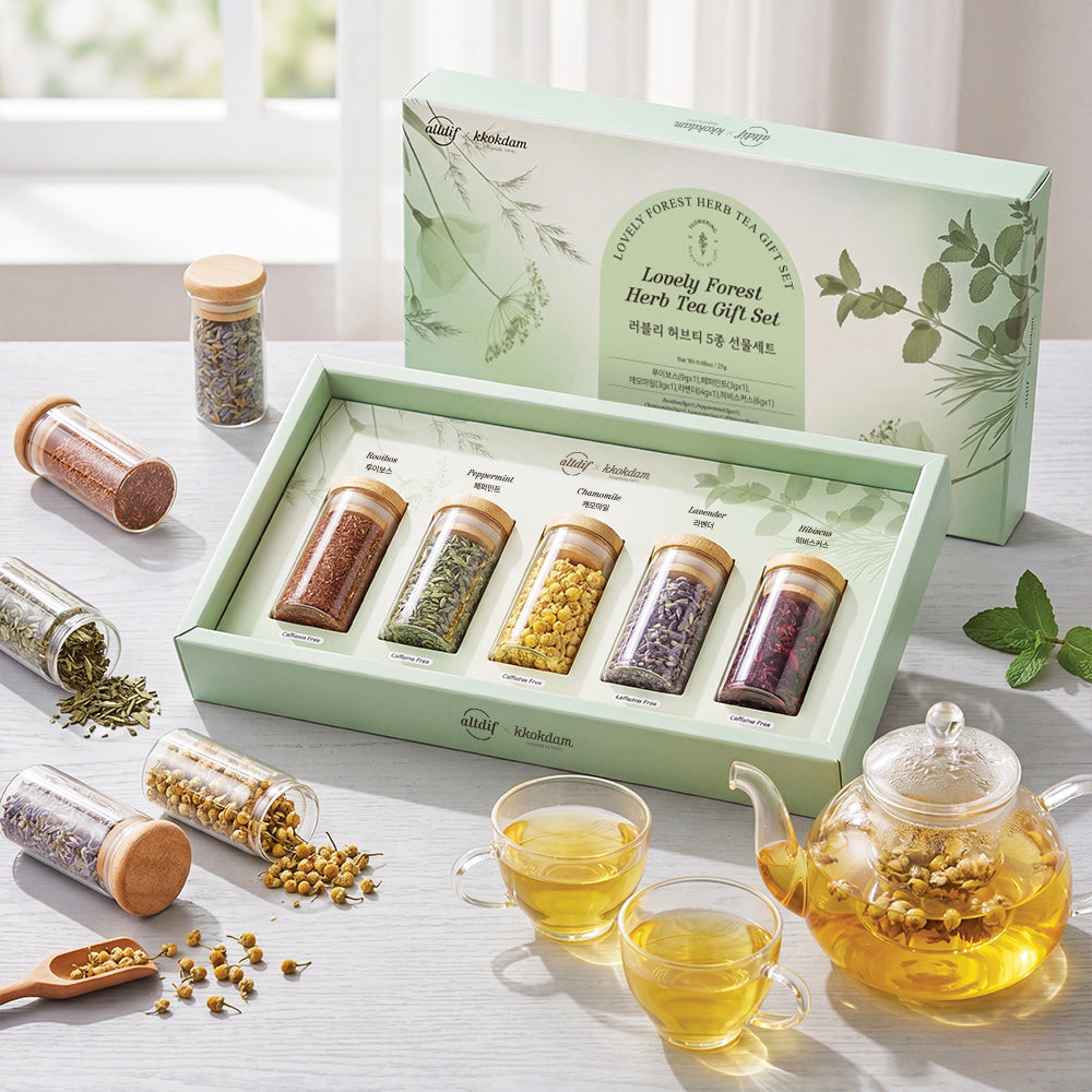 ALTDIF x KKOKDAM Lovely Forest Herb Tea Gift Set (1 set = 5 jars