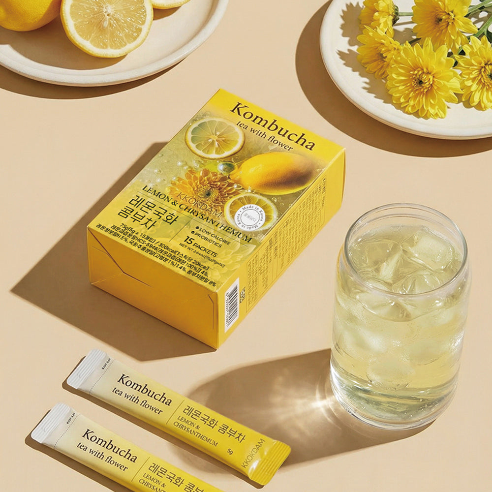 Lemon&Chrysanthemum] Flower Kombucha Tea 1 Box (15 packets