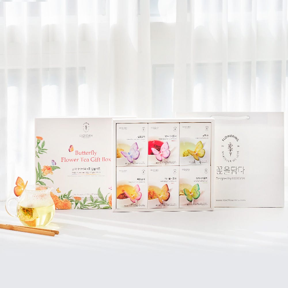 KKOKDAM Butterfly Flower Tea Bag 6 Butterfly Flower Tea Bag Orange Box