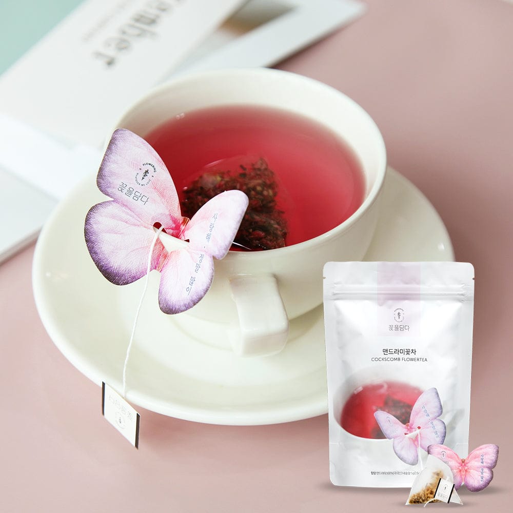 KKOKDAM Butterfly Flower Tea Bag Cockscomb Butterfly Tea Bag Pouch (10ea)
