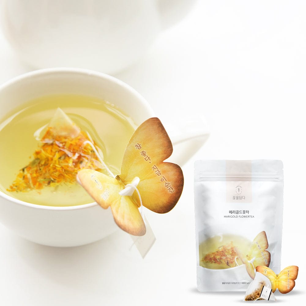KKOKDAM Butterfly Flower Tea Bag Marigold Butterfly Tea Bag Pouch (10ea)
