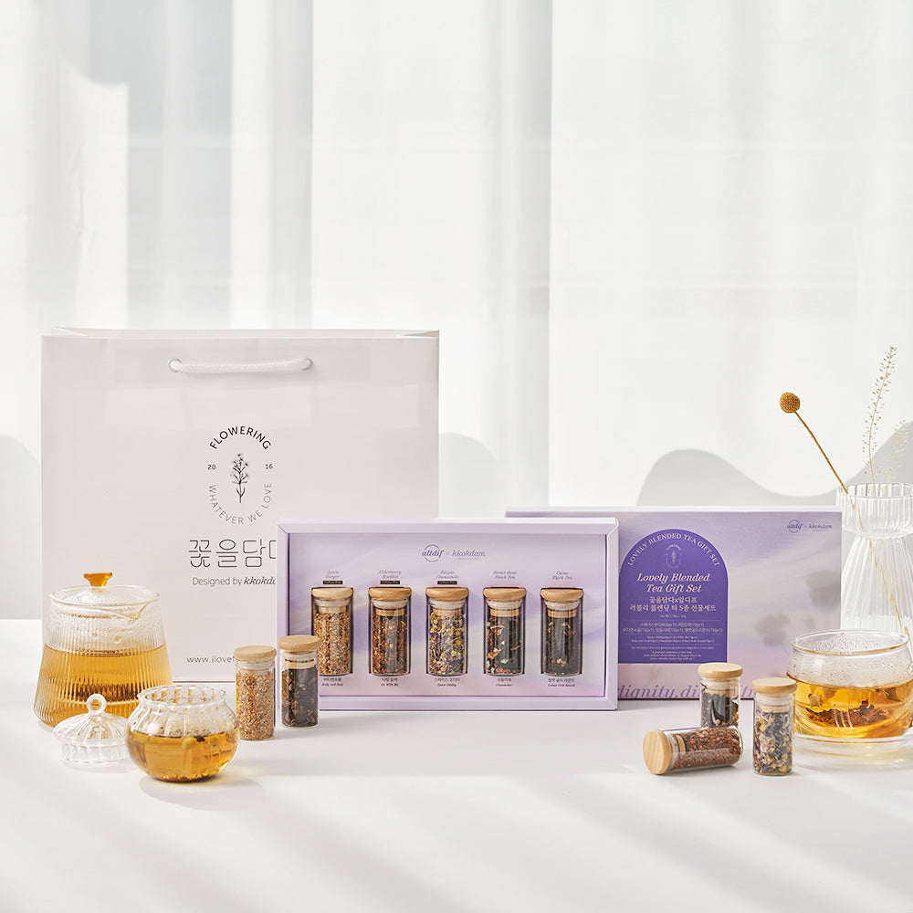 Lovery Tea ALTDIF Lovely Blended Tea Gift Set (1 set = 5 jars) – KKOKDAM FLOWER TEA
