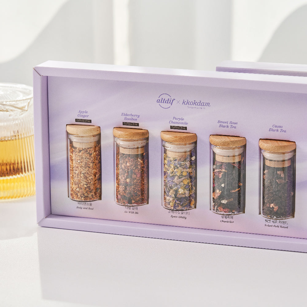ALTDIF Lovely Blended Tea Gift Set (1 set = 5 jars) – KKOKDAM