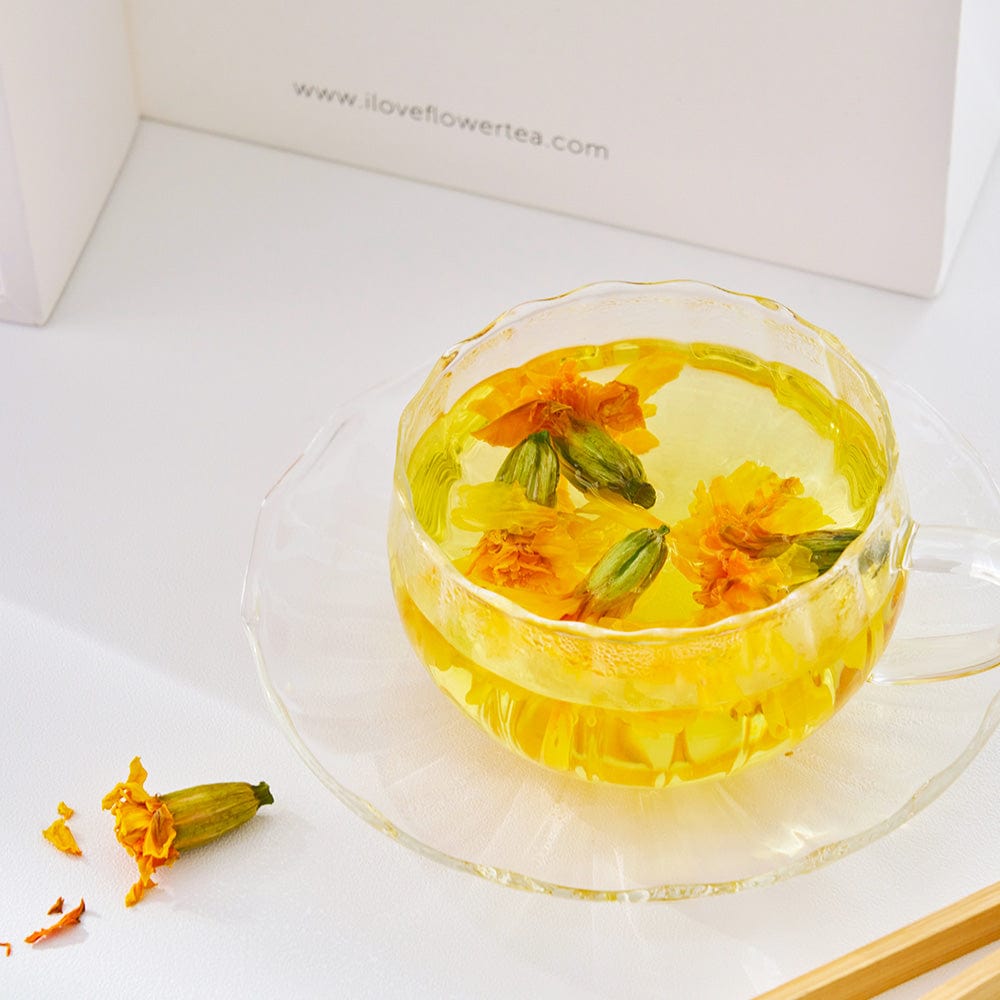 KKOKDAM Gift Set 1 Mini Flower Tea & 2 Flower Tea Stick Gift Set