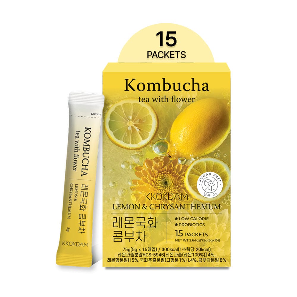 KKOKDAM Lemon&Chrysanthemum 1BOX(15packets) [Launching Event]Flower Kombucha Tea 1Box(15 packets)