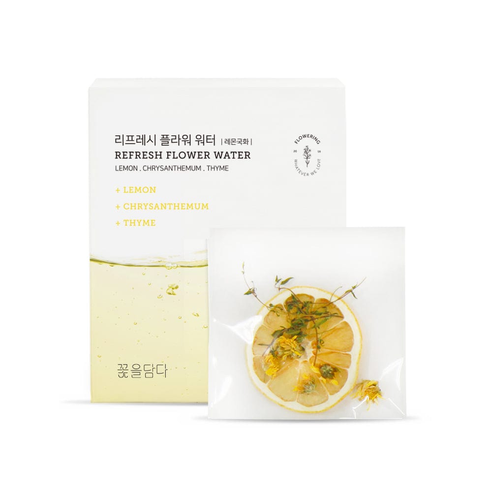 KKOKDAM Refresh Flower Water Fruit & Flower Tea (10ea) Box - Lemon & Chrysanthemum (Ship from Korea)