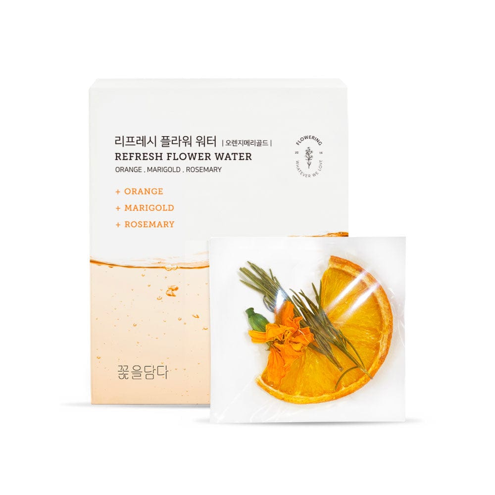 KKOKDAM Refresh Flower Water Fruit & Flower Tea (10ea) Box - Orange & Marigold & Rosemary