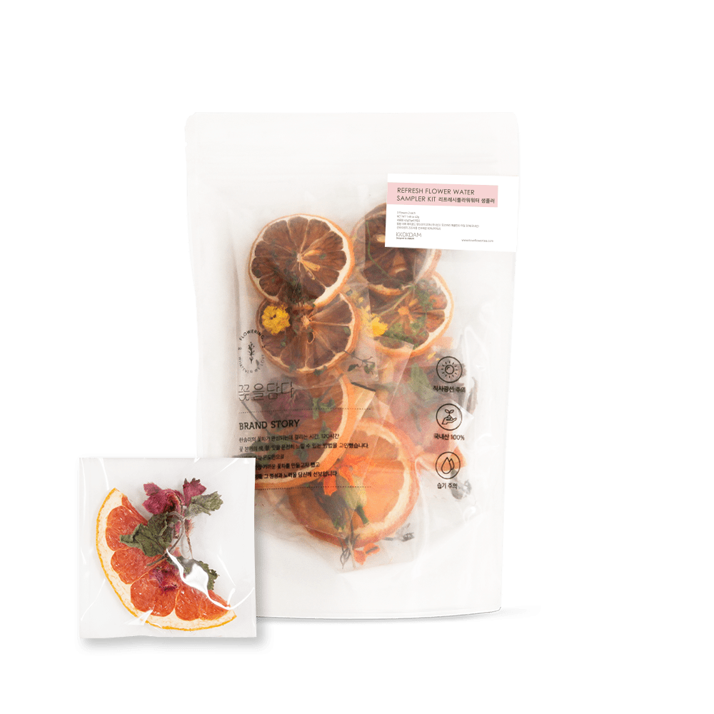 KKOKDAM Refresh Flower Water Fruit & Flower Tea Sampler Kit(6ea)