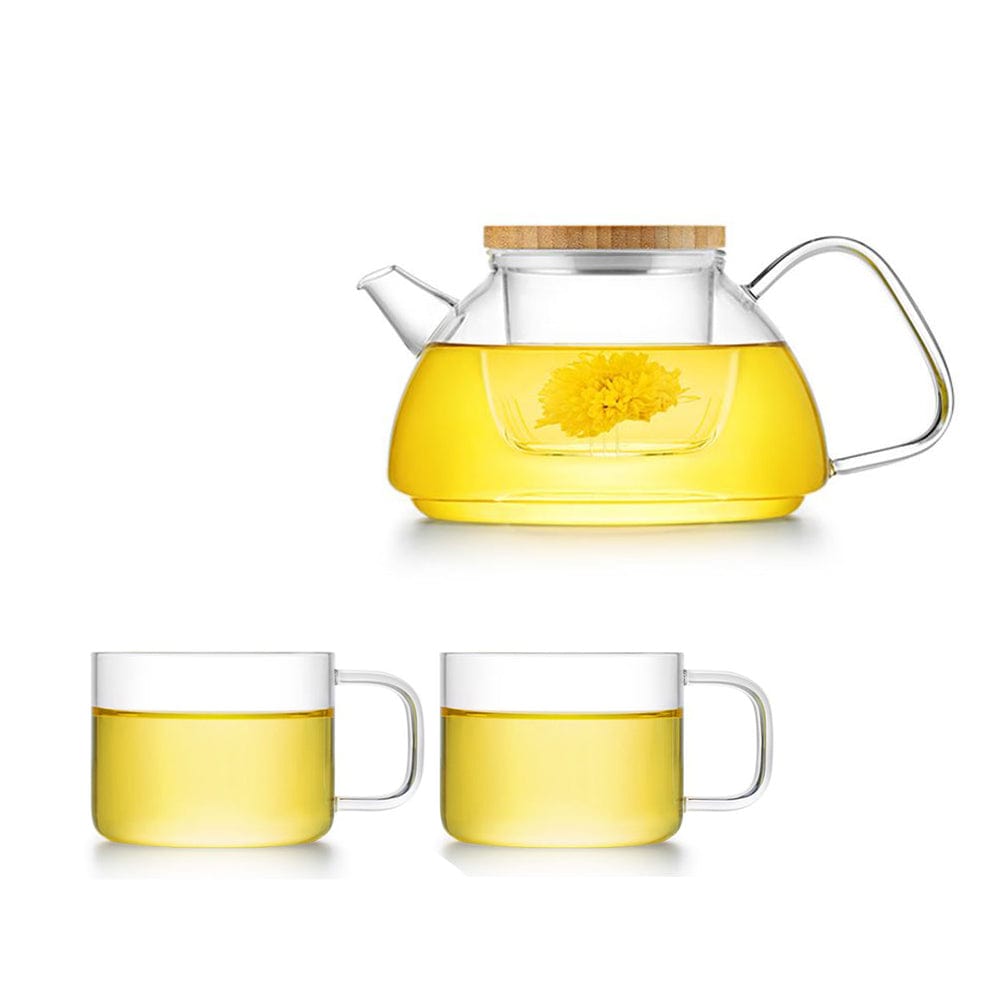 KKOKDAM Coffee Servers & Tea Pots Bamboo Teapot & Glass Teacup